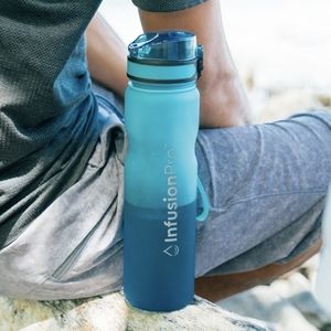 Infusion Pro 32 oz Fruit Infuser Water Bottle with Time Marker